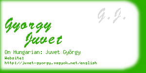 gyorgy juvet business card